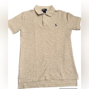 Polo Ralph Lauren Cotton Mesh Polo Shirt. Grey heather size medium. Barely worn!
